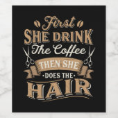 Haarstylist Hairdresser Gift Wijn Etiket (Enkel label)