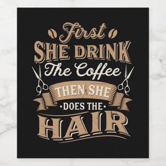 Haarstylist Hairdresser Gift Wijn Etiket (Enkel label)