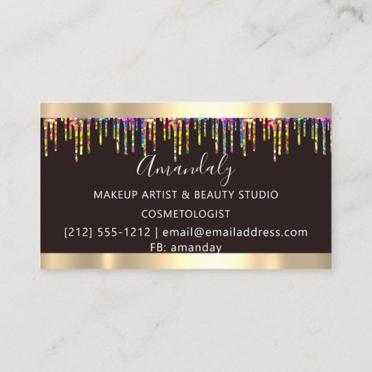 Haarstylist Hairdresser Holografen Schaar Visitekaartje (Achterkant)