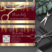 Haarstylist Hairdresser Holographic Drives QR Code Visitekaartje