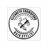 Haarstylist hairdresser of Beauty salon met naam Rubberstempel (Afrduk)