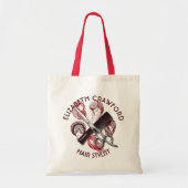 Haarstylist hairdresser of Beauty salon met naam Tote Bag (Voorkant)