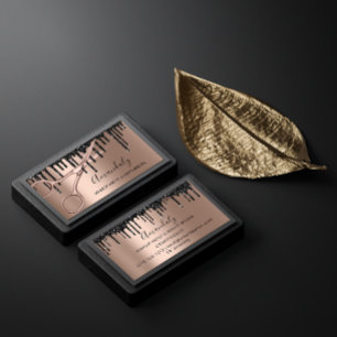 Haarstylist Hairdresser Roos Gold Scissors Drivers Visitekaartje