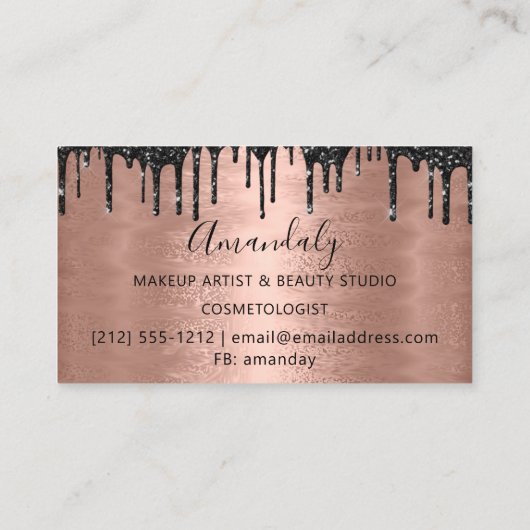 Haarstylist Hairdresser Roos Gold Scissors Drivers Visitekaartje (Achterkant)