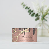 Haarstylist Hairdresser Roos Gold Scissors Drivers Visitekaartje (Staand voorkant)