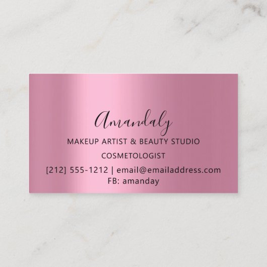 Haarstylist Hairdresser Roos Holografen Visitekaartje (Achterkant)