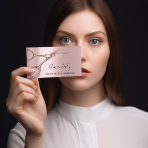 Haarstylist Hairdresser Roos Moderne schaar Visitekaartje