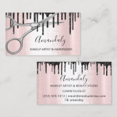 Haarstylist Hairdresser Roos Siver Scissors Driver Visitekaartje (Voorkant / Achterkant)