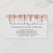 Haarstylist Hairdresser Scissors Roos Drijft grijs Visitekaartje (Achterkant)