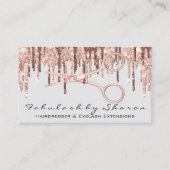 Haarstylist Hairdresser Scissors Roos Drijft grijs Visitekaartje (Voorkant)