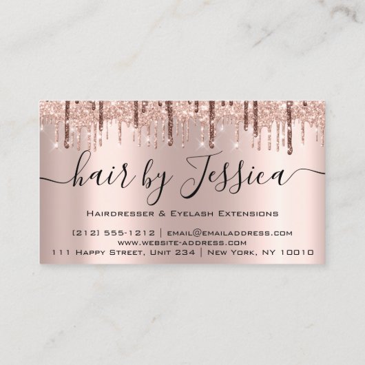Haarstylist Hairdresser Scissors Roos Drijft Lux Visitekaartje (Achterkant)