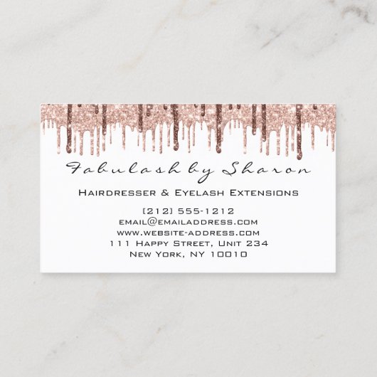 Haarstylist Hairdresser Scissors Roos Drijft wit Visitekaartje (Achterkant)