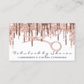 Haarstylist Hairdresser Scissors Roos Drijft wit Visitekaartje (Voorkant)