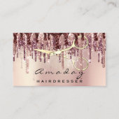 Haarstylist Hairdresser Scissors Roos Drivers Visitekaartje (Voorkant)