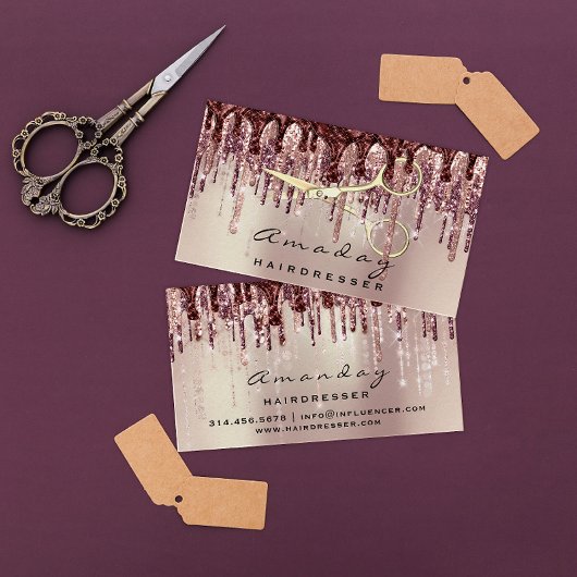 Haarstylist Hairdresser Scissors Roos Drivers Visitekaartje