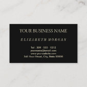 Haarstylist in een zwarte en mooie rode Floral Visitekaartje (Achterkant)