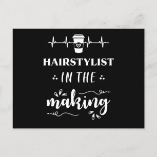 Haarstylist in wording briefkaart