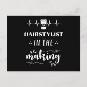 Haarstylist in wording briefkaart (Voorkant)