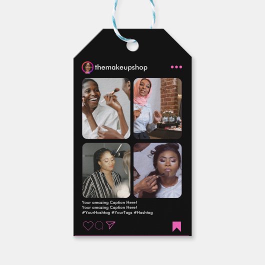 Haarstylist Instagram QR CODE Cadeaulabel (Voorkant)