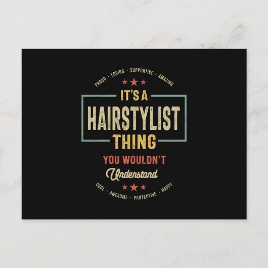 Haarstylist Job Title Mannen Women Gift Briefkaart (Voorkant)
