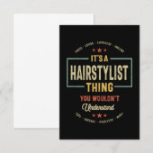 Haarstylist Job Title Mannen Women Gift RSVP Kaartje (Voorkant / Achterkant)