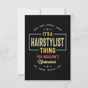 Haarstylist Job Title Mannen Women Gift RSVP Kaartje