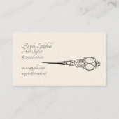 Haarstylist  juwelen schaar visitekaartje (Achterkant)