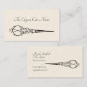 Haarstylist  juwelen schaar visitekaartje (Voorkant / Achterkant)