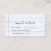  haarstylist, kalligrafie visitekaartje (Achterkant)