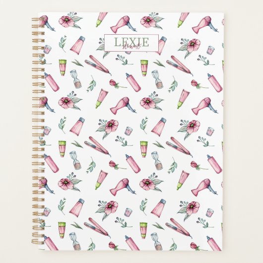 Haarstylist, Kapper Schoonheidssalon Aangepast Planner (Voorkant)