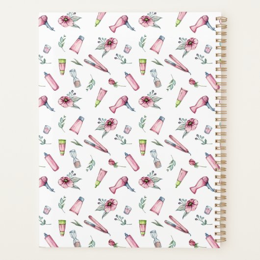 Haarstylist, Kapper Schoonheidssalon Aangepast Planner (Achterkant)