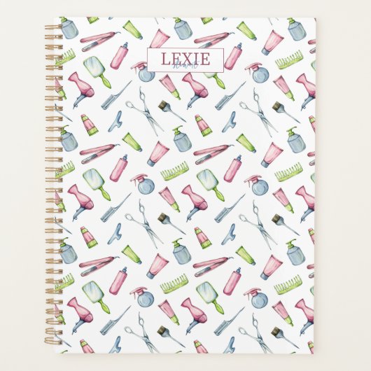 Haarstylist, Kapper Schoonheidssalon Aangepast Planner (Voorkant)