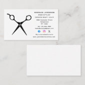 Haarstylist kapper schoonheidsspecialiste Social M Visitekaartje (Voorkant / Achterkant)