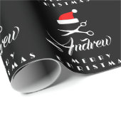 Haarstylist kapperssalon schaar classy Christmas Cadeaupapier (Rol Hoek)