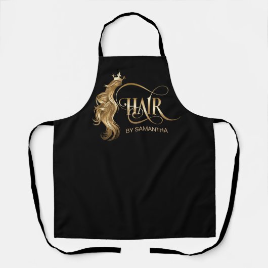 Haarstylist Kapsalon Haarschaar Voeg jouw naam toe Schort (Voorkant)