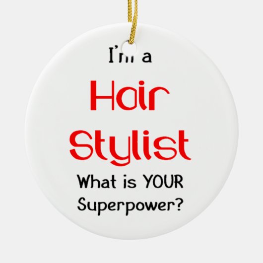 Haarstylist Keramisch Ornament (Voorkant)