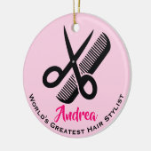 Haarstylist keramisch Ornament (Links)