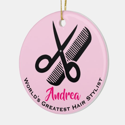 Haarstylist keramisch Ornament (Links)