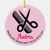 Haarstylist keramisch Ornament (Achterkant)