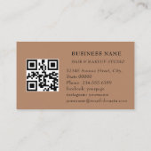 haarstylist klantenfoto elegant script QR Code Visitekaartje (Achterkant)