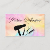 Haarstylist Kleurrijke trendy afspraakherinnering Visitekaartje (Voorkant)