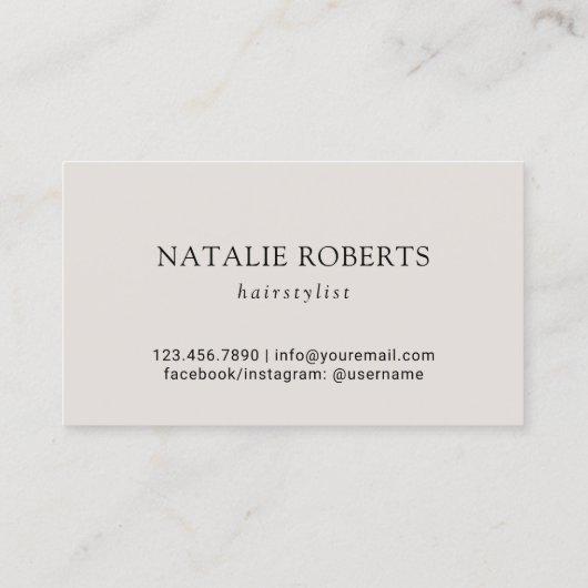 Haarstylist krullend haar meisje foto schoonheid s visitekaartje (Achterkant)