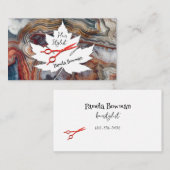 Haarstylist Lace Agate Stone Red Scissors Visitekaartje (Voorkant / Achterkant)