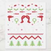 Haarstylist Lelijke Kersttrui Xmas Wijn Etiket (Enkel label)