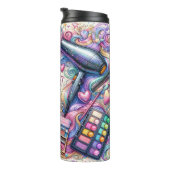 Haarstylist Life, helder, kleurrijk Thermosbeker (Geroteerd rechts)