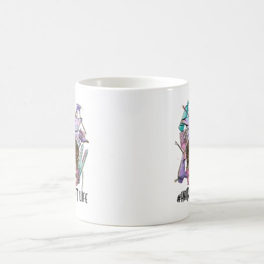 Haarstylist Life Messy Bun Hair Salon Hairdresser Koffiemok (Center)