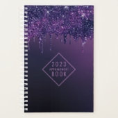 Haarstylist Magische Paarse Drips Benoeming Planner (Voorkant)