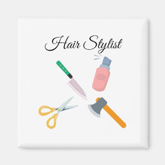 Haarstylist Magneet (Voorkant)