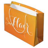 Haarstylist Makeup Salon Chic Oranje Gold Scissors Groot Cadeauzakje (Achterkant Gekanteld)