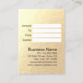 Haarstylist Makeup Salon Chic Oranje Gold Scissors Kortingskaartje (Achterkant)